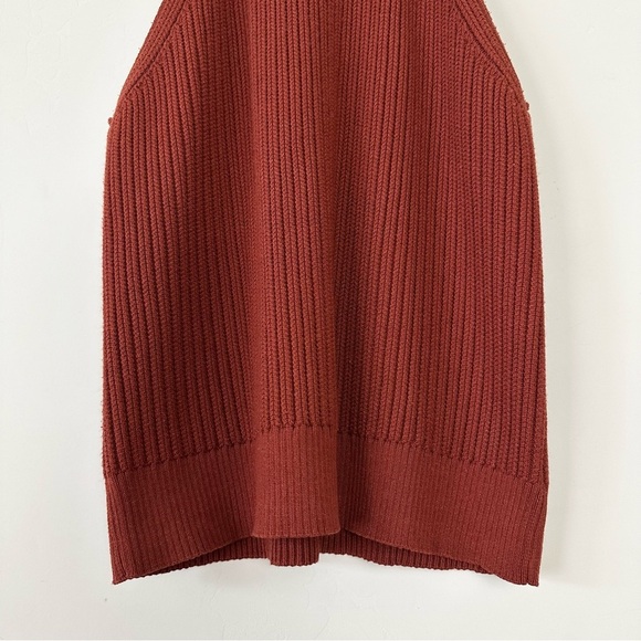 THEORY Waxson Rib Tank Sweater, Red - Picture 9 of 13